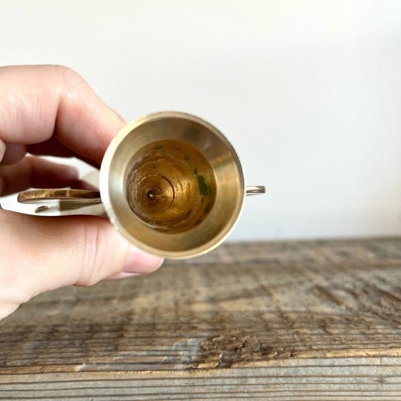 Brass delicate angel candlesticks set of 2 - Picture 9 of 11